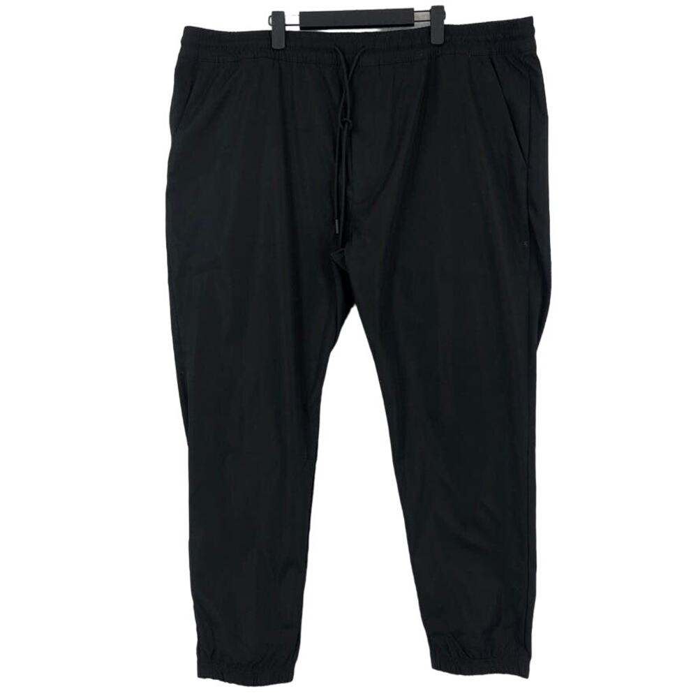 Shaquille O’Neal Jogger Pants Mens Size 3XLT Black Solid High Rise Elastic Waist